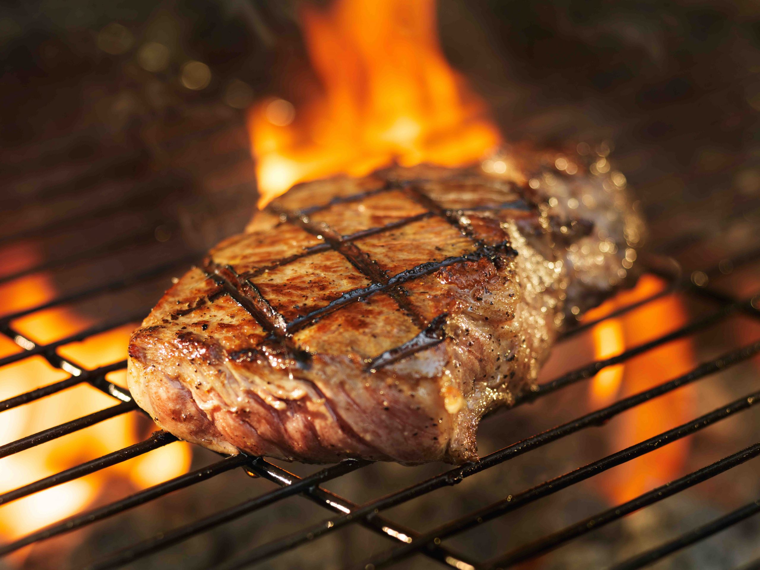 Steak on the grill